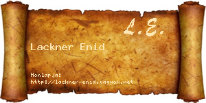 Lackner Enid névjegykártya